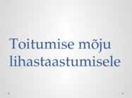 Toitumise mõju lihastaastumisele