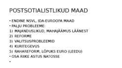 KÜLMA SÕJA LÕPP-GEOPOLIITILISED MUUDATUSED #14