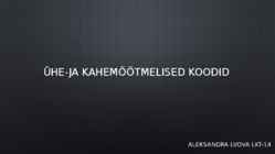 Ühe-ja kahemõõtmelised koodid