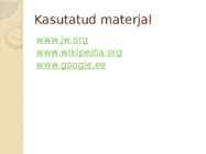 JEHOOVA TUNNISTAJAD #13