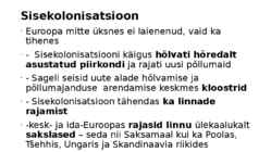 Euroopa rajamine-ühiskond ja eluolu #6