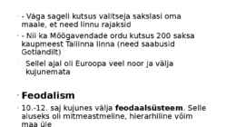 Euroopa rajamine-ühiskond ja eluolu #7