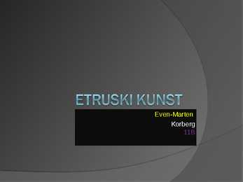 Etruski kunst