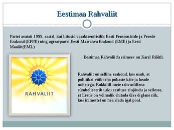 Eesti erakonnad #6