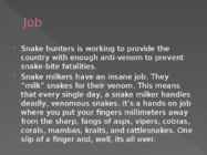 Snake Milker Jobs #8