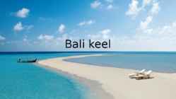 Bali keel