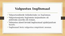 Valgustus Inglismaal #3