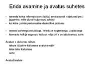 Enda avamine-usaldus-suhted-suhete kujunemine #2