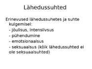 Lähedussuhted-sõprus-romantilised suhted #2