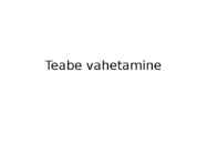 Teabe vahetamine