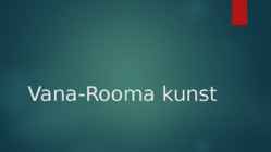 Vana-Rooma kunst