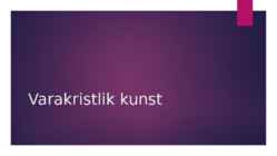 Varakristlik kunst