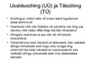 Usaldusühing ja täisühing #2