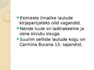 Ilmalik muusika-rüütlipoeesia ja rüütlilaulikud #3