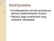 Ilmalik muusika-rüütlipoeesia ja rüütlilaulikud #5