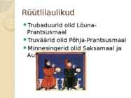 Ilmalik muusika-rüütlipoeesia ja rüütlilaulikud #6