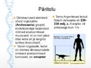 Dinosauruste-sh lindude evolutsioon #3