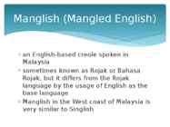 Pidgins-creoles and Standard English-English in South-East Asia and the Pacific #7