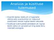 Inglise keele virtuaalne õpe #7