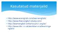 Inglise keele virtuaalne õpe #8