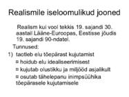 Realism kui kirjandusvool #2