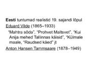 Realism kui kirjandusvool #12