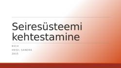 Seiresüsteemi kehtestamine