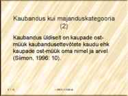 Kaubanduse alused #6