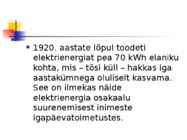 Elektri minevik ja tänapäev #9
