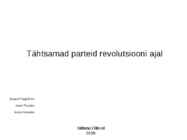 Tähtsamad parteid revolutsiooni ajal