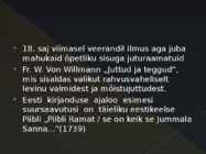 Eestikeelne ilukirjandus 18-sajand #5