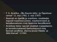 Eestikeelne ilukirjandus 18-sajand #7