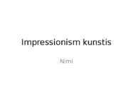 Impressionism kunstis
