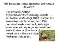 Linnutiiva evolutsioon #11