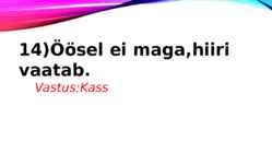 Mõistatused #9