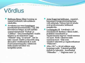 Artur Kapi ja Heino Elleri-võrdlus #9