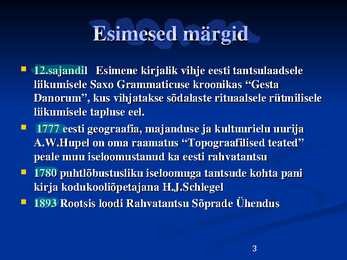 Tants Eestis läbi aegade #3