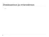 Klassikaline geneetika #5