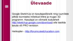 SketchUP presentatsioon #2