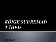 Kõige suuremad tähed