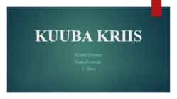 Kuuba kriis
