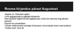 Rooma kultuur ja kirjandus #12