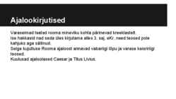 Rooma kultuur ja kirjandus #10