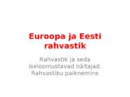 Euroopa ja Eesti rahvastik