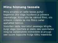 Raamatu vastamine-Mina olin siin #7