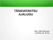 Tänavatantsu ajalugu