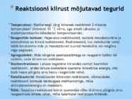 Keemiliste reaktsioonide kiirus #5