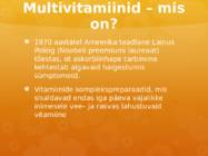 Multivitamiinide mõju #2