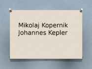 Mikolaj Kopernik-Johannes Kepler