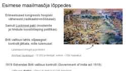 ESITLUS-India XIX ja XX sajandil #8